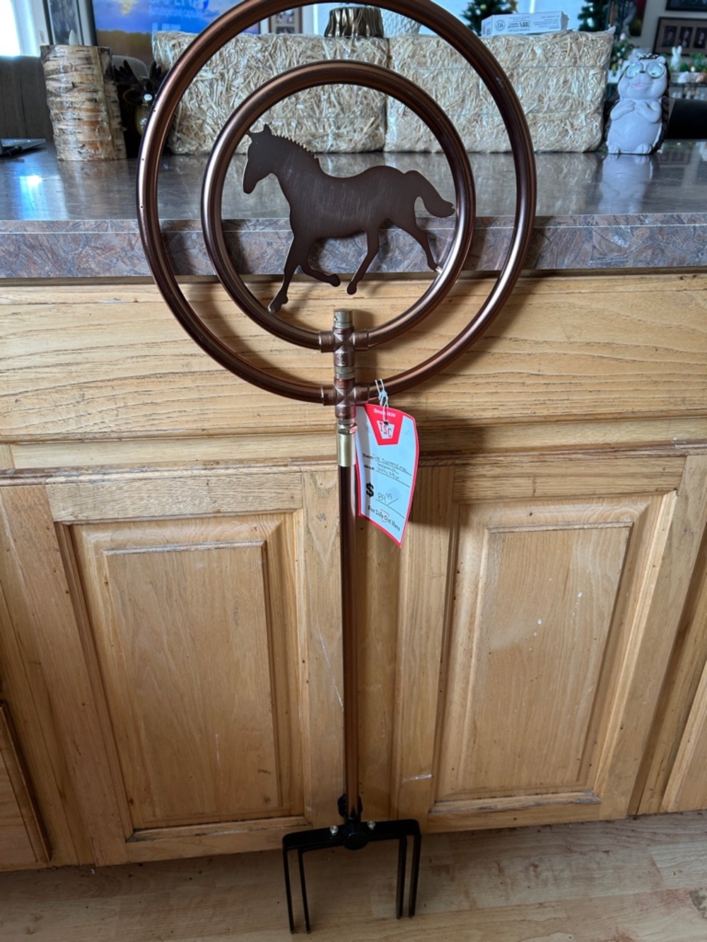 Horse Inspired Copper Colored Ornamental Sprinkler